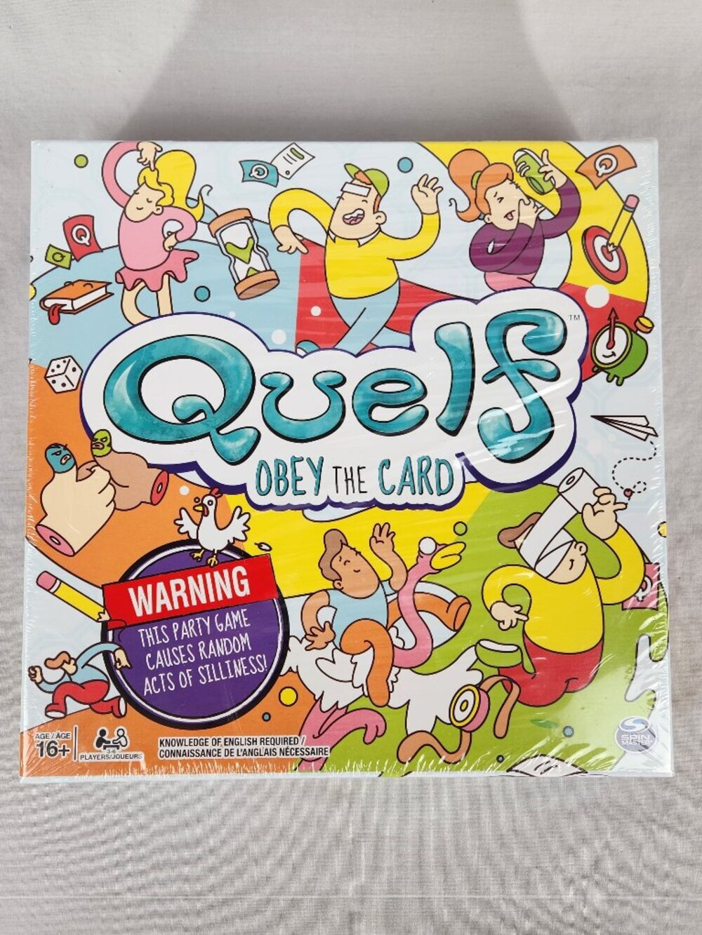 Quelf Board Game Obey The Card Unpredictable Party Game Fun for 16+ New Sealed